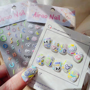 Jelly Blush Heart Collection: "Black Cherry Blush" – 3D Jelly Nail Sticker