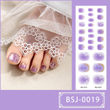 Semi-Cured Gel Nail Strips Korean Japanese Toe Art Style (MOQ=3)