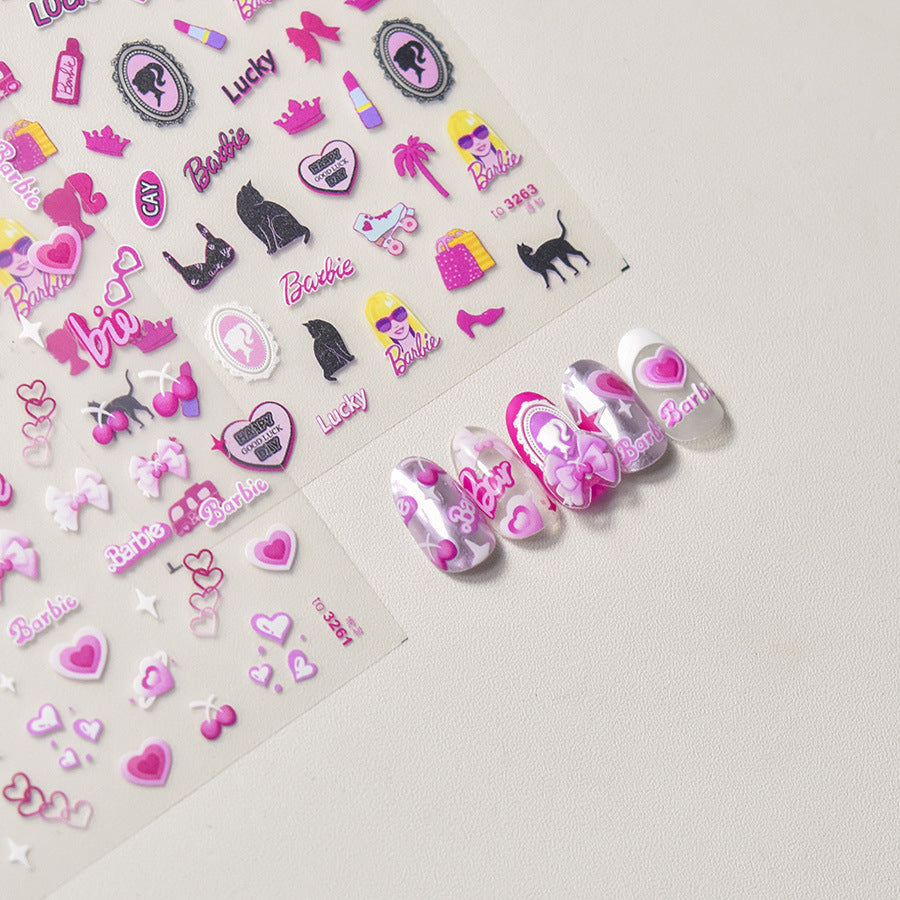 365nails: "Pastel Dream Swirl Heart Rainbow" – nail art stickers