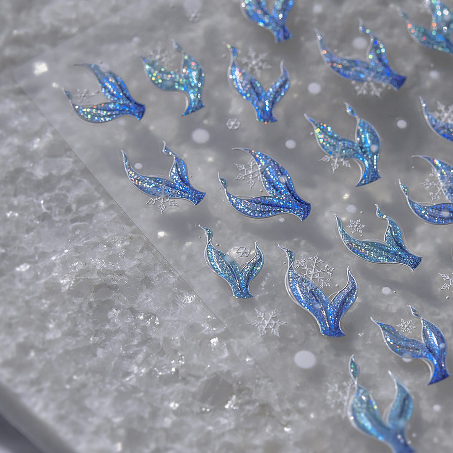 365nails: 무지갯빛 젤리 인어 꼬리 네일 아트 스티커