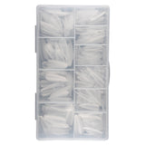 Nail Tips Nail plate with scale line Flat nail, boxed transparent and seamless full sticker Removable and wearable fake nail patch