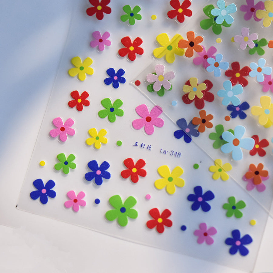 365nails: "Pastel Five-Petal Flower" – nail art stickers