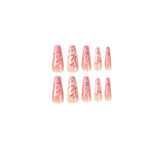 Almofadas atacado rosa e branco esfumado amor longo balé almofadas de unhas produtos para unhas usando almofadas de unhas longas ｜ 365nails