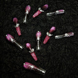 [Purple Shadow] White Ultra-thin and seamless Purple Cat's Eye Four Fingers Quicksand Flow Hemp Exquisite press on nail