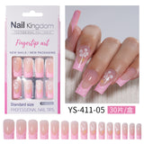 Press on nails advanced sense belt drill three-dimensional detachable nail art Spice girl fake nail press on nails wholesale