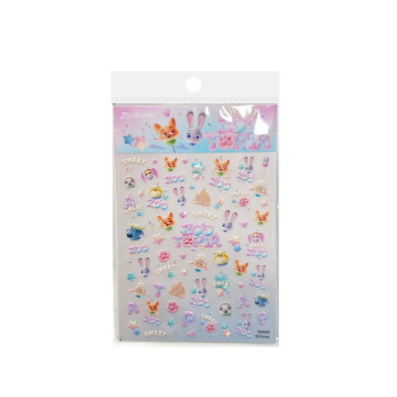 Zootopia Spring Garden Collection: "Zootopia Garden" – 3D Embossed Nail Sticker
