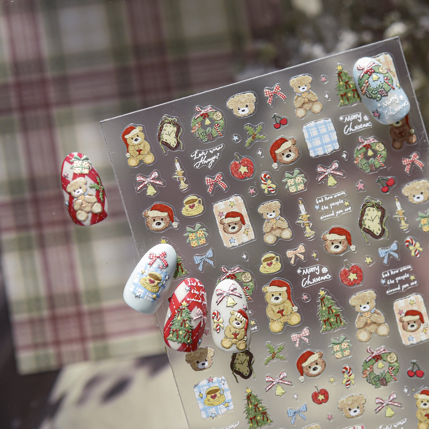 365nails: "Christmas Teddy Bear" – nail art stickers