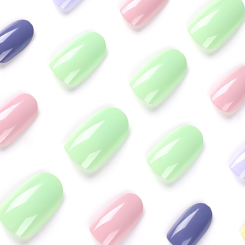 成品穿戴甲批發 五色純色清新INS風｜365nails