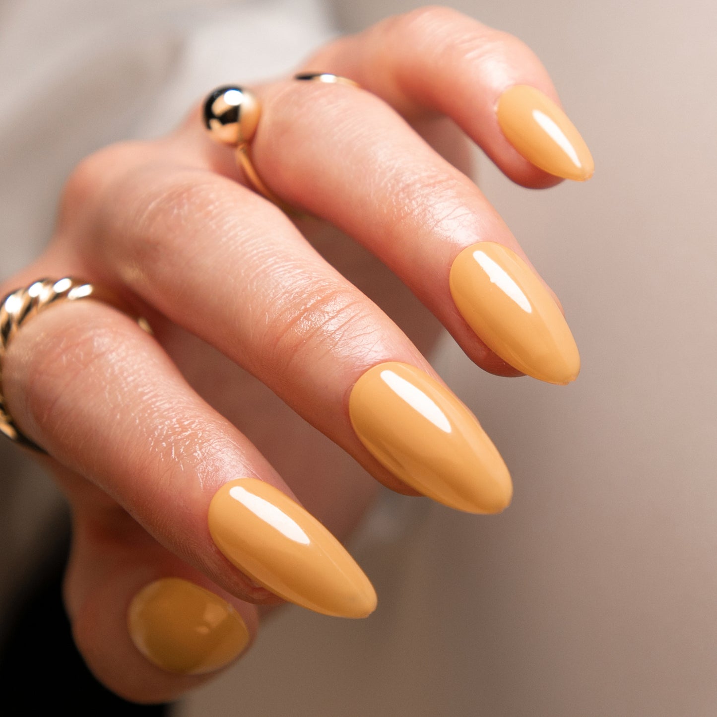Popular color solid color manicure fake nail almond glossy wearable wearable nail removable nail piece｜365nails