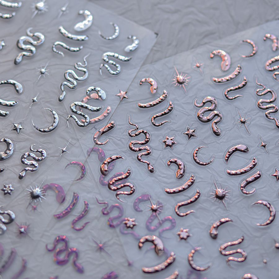 365nails: "Holographic Celestial Snake" – Nail Art Stickers