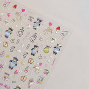 365nails: "Iridescent Bunny Party" – nail art stickers