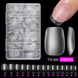 365nails Full-Matte Nail Tips | Multi-Shape Nail Extension Set with Storage Case