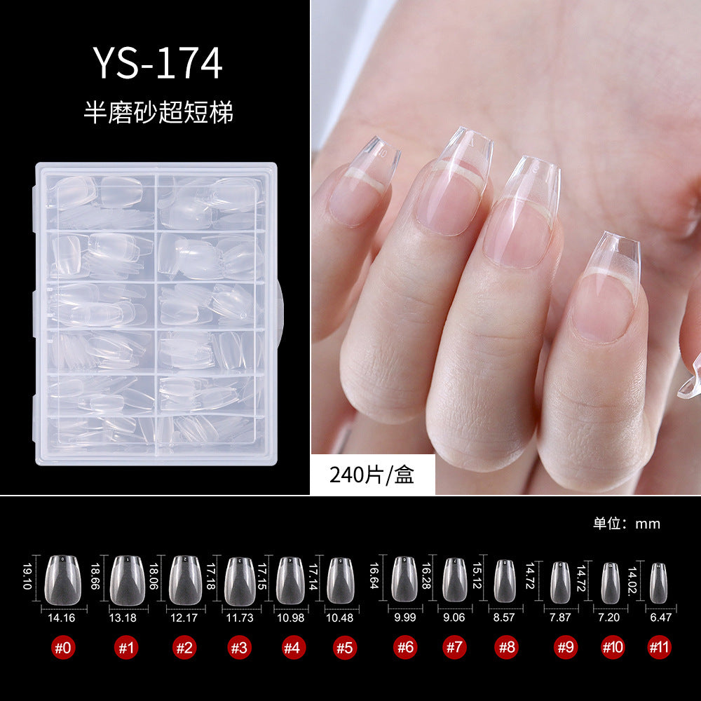 365nails Half-Matte Seamless Nail Tips | Multi-Shape Nail Extension Set (YS-101 to YS-402)