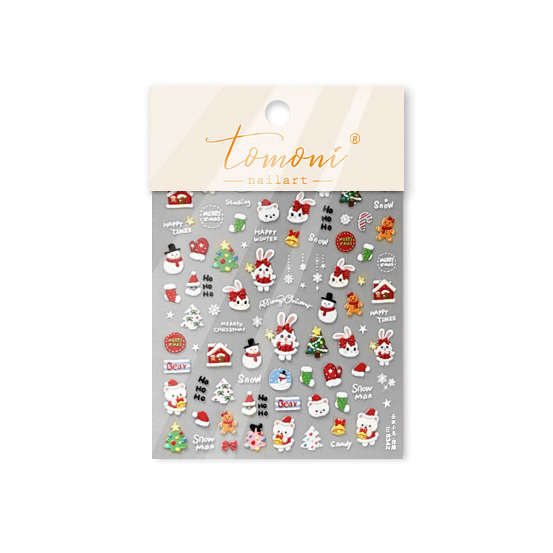 365nails: "Christmas Bunny & Friends" – nail art stickers
