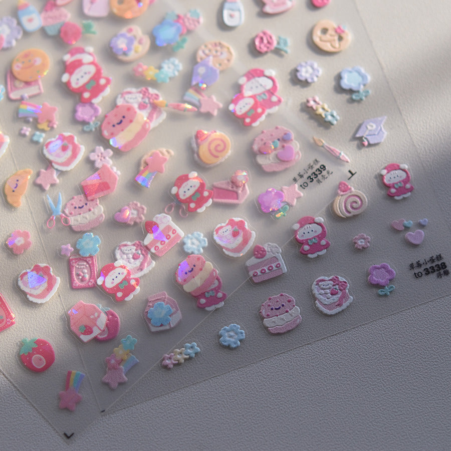 365nails: "Dessert et personnage kawaii sucré" – Autocollants pour ongles