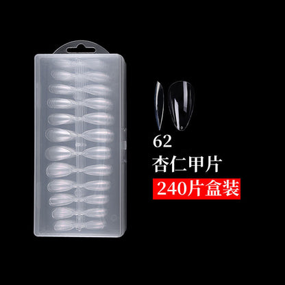 Nail Tips Press on nails pads Transparent and seamless 504 pcs Boxed fake nails Full size Short ballet full sticker Half sticker Trapezoidal nail pads
