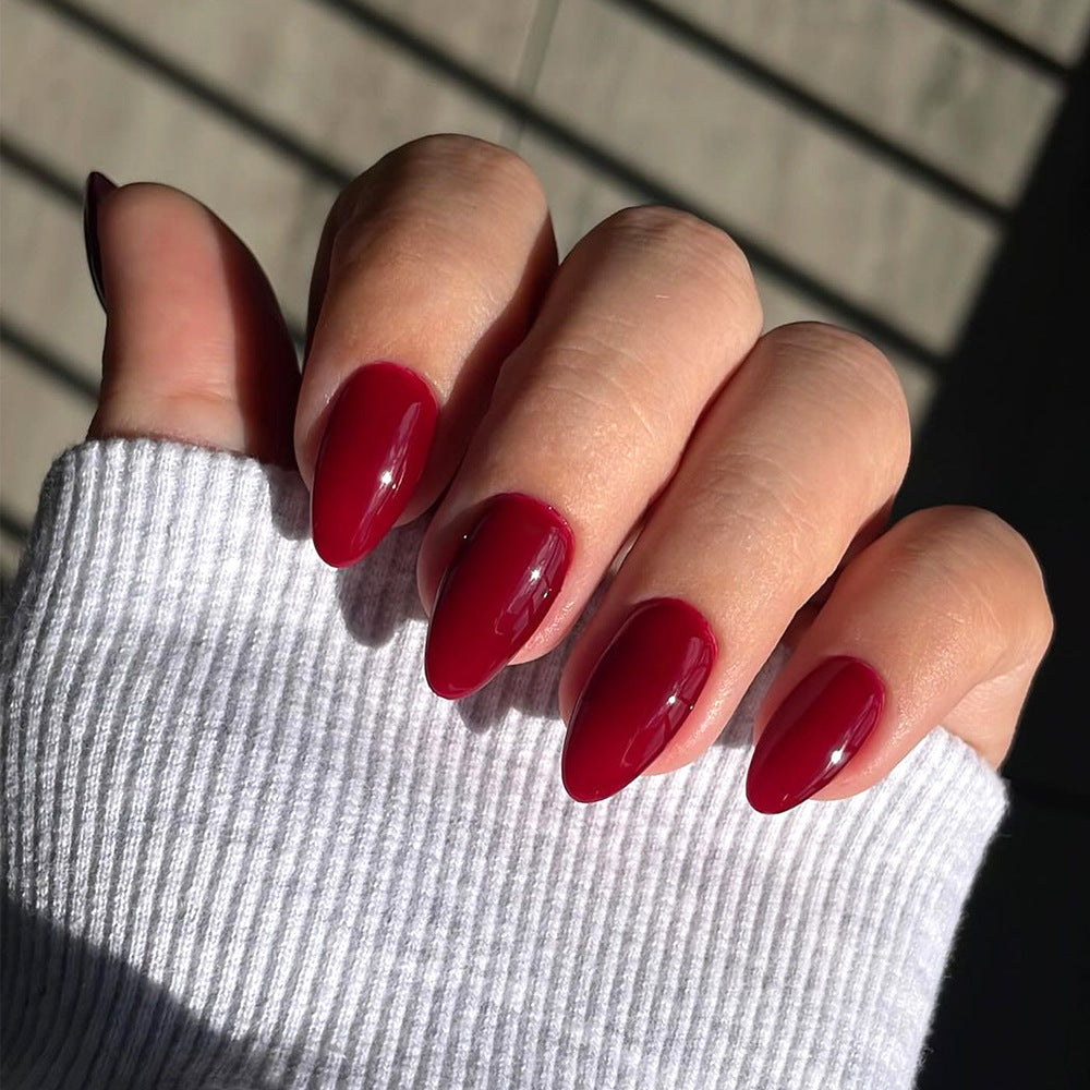 Nail Tips press on nails solid color almond nail piece, short high-end 160 pieces (MOQ=3)