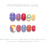 Mixed Stylish Short Medium Press On Nails Collection
