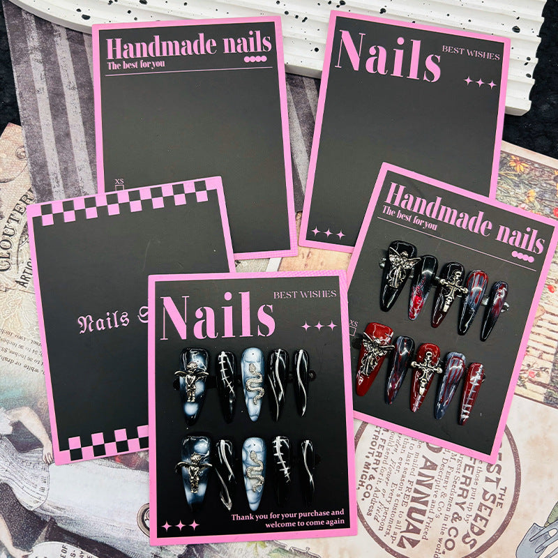 Minimal Gradient Copperplate Paper Display Cards for Press On Nails (MOQ=50)