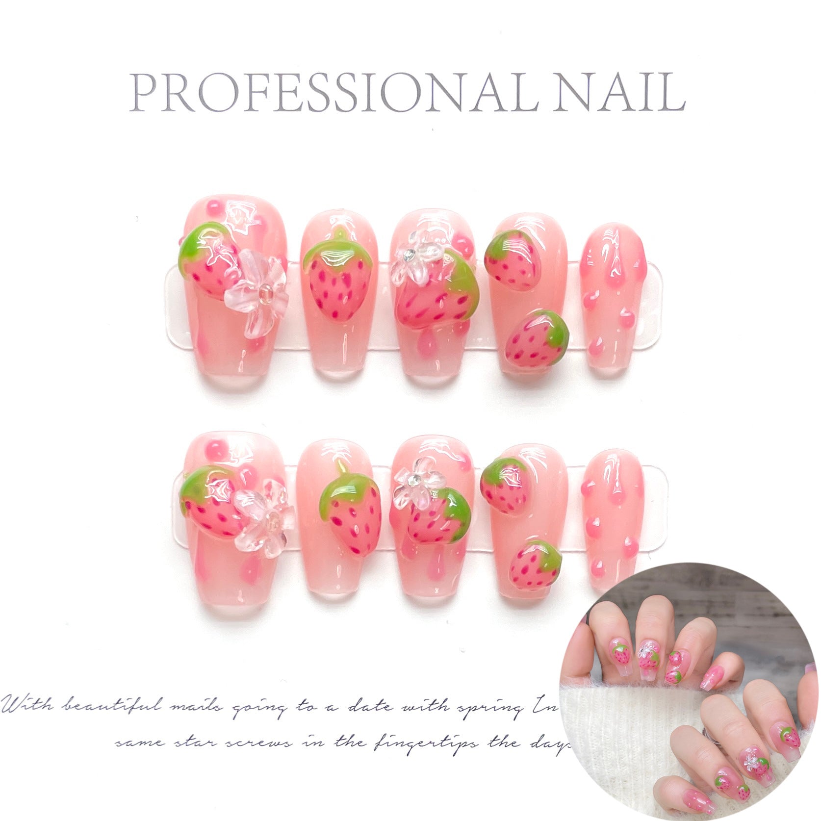 Mixed Stylish Short Medium Press On Nails Collection