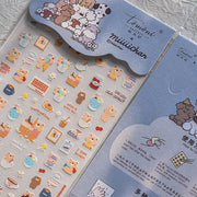 365nails: "Cute Puppy & Snack Embossed Set" – Nail Art Stickers