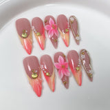 Sunset Blossom Shell Series Press-On Nails