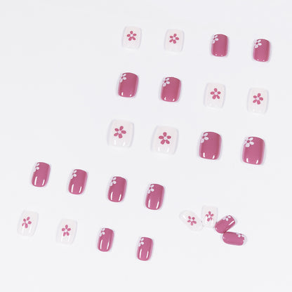 Roland Purple Flower Wear Nail Art Finished Fake Nail Nail Patch Nail Patch Soft Nail Removable Nail Patch｜365nails