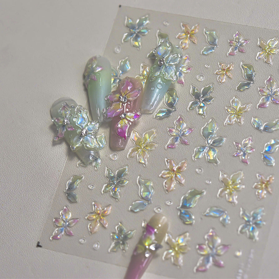 365nails: 「全息極光櫻花」 – 美甲貼紙