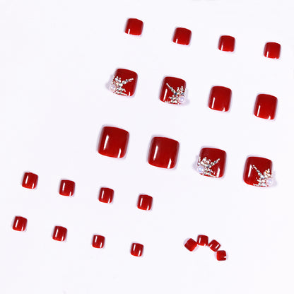 Summer Flash Diamond Press on nails Art Finished Fake Nail Nail Patch Nail Patch Toenail Patch Removable Nail｜365nails