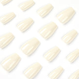 Use almohadillas para uñas cortas, almohadillas para uñas de ballet cortas de color blanco lechoso de color sólido, use almohadillas para uñas postizas, almohadillas para uñas y almohadillas para uñas terminadas.｜365nails