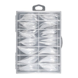 Nail Tips Eagle Claw Nail Mold Nail Extension Quick Extension Phototherapy Nail, Paper Free Tray 140 Pieces Boxed Transparent Crystal Nail Film