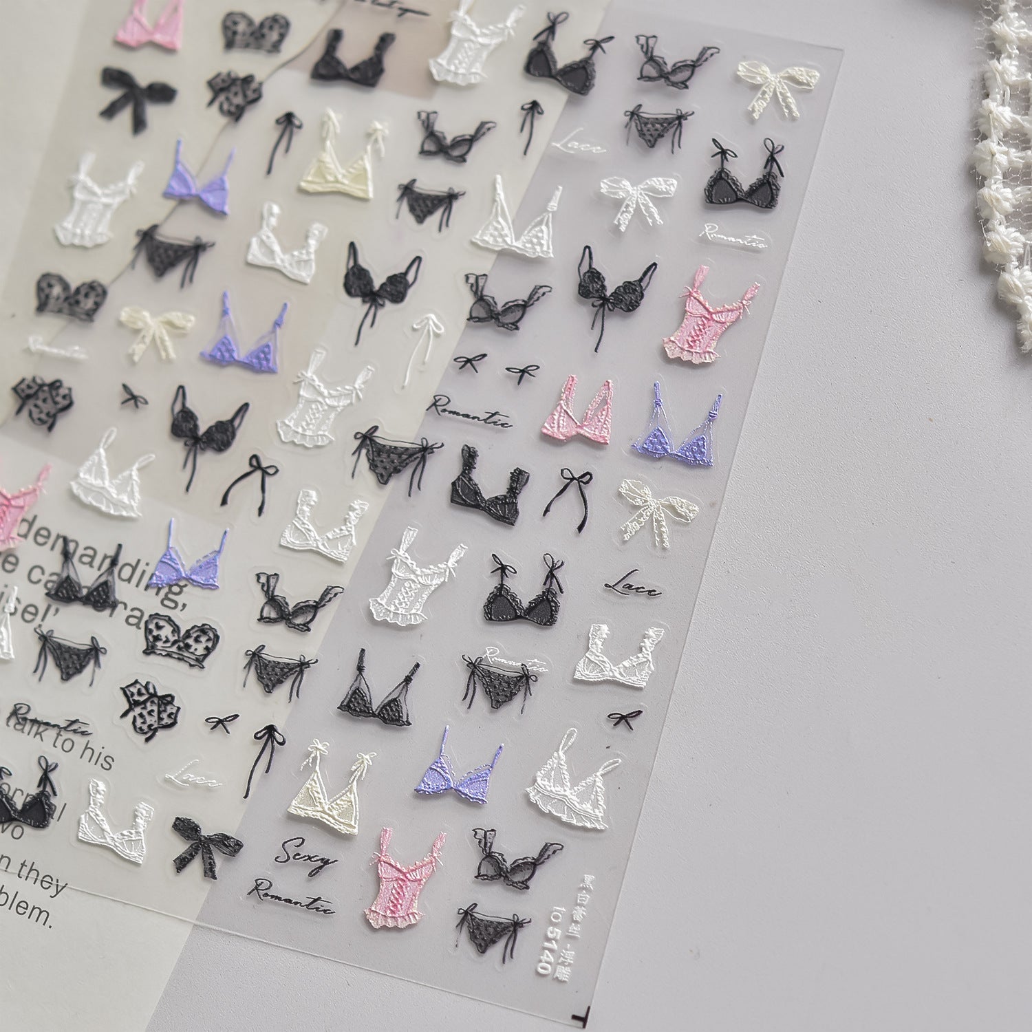 365nails: "레이스 란제리" – 네일 아트 스티커