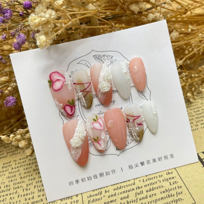 Collection Abstract Nail Art Sticker False Nail Detachable Finished Product Phototherapy Pure handmade press on nails Wear | 365nails