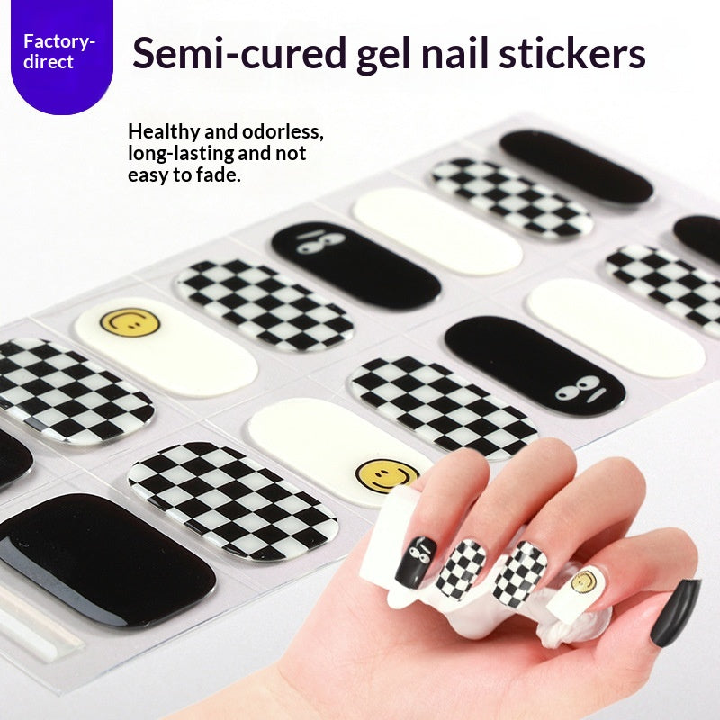 Semi-Cured Gel Nail Strips 3D Foil Shine Glam Emboss Effect (MOQ=3)