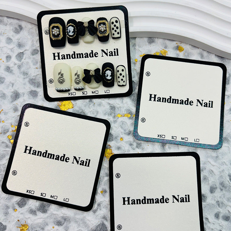 Pearlescent Foil Display Cards for Press On Nail Presentation (MOQ=50)