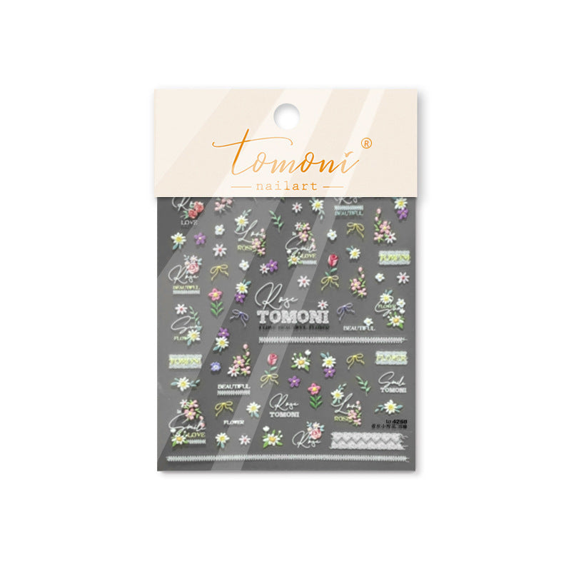 Colorful Street Style Character & Sweet Dessert Nail Sticker Set – "Blooming Youth Street"