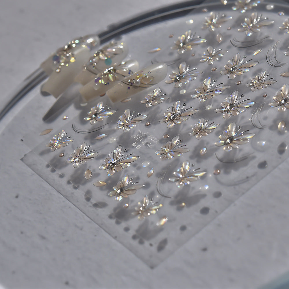 365nails: "Crystal Champagne Butterfly" – nail art stickers