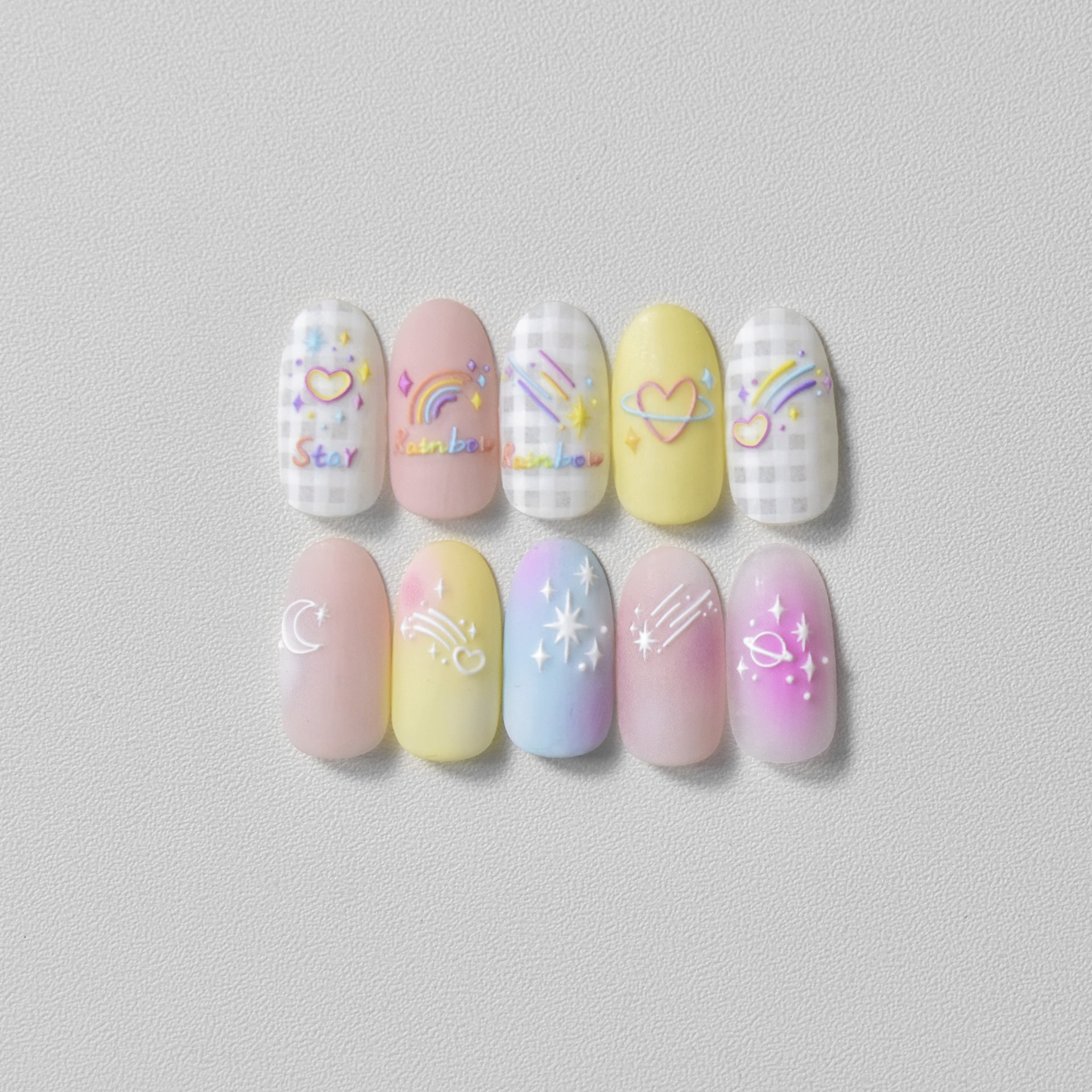 365nails: "holographic rainbow celestial" – Nail Art Stickers