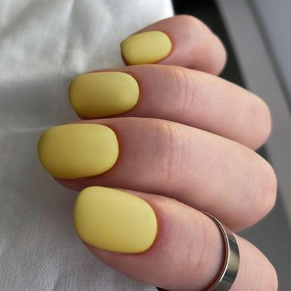 Frosted Detachable Wearable Nail Solid Color Style Nail Patch Square Factory Straight Hair Wearable Nail Patch｜365nails