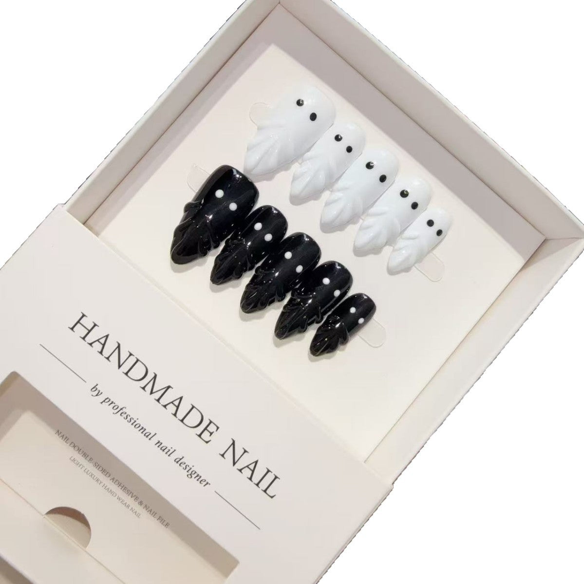 365nails: "Midnight Minions" – 3D Googly Eyes Handmade Stiletto Nails