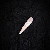 [Yin Juan]New Chinese Pure Desire Wind Hand-painted smudged cheongsam floral quicksand flow hemp press on nail