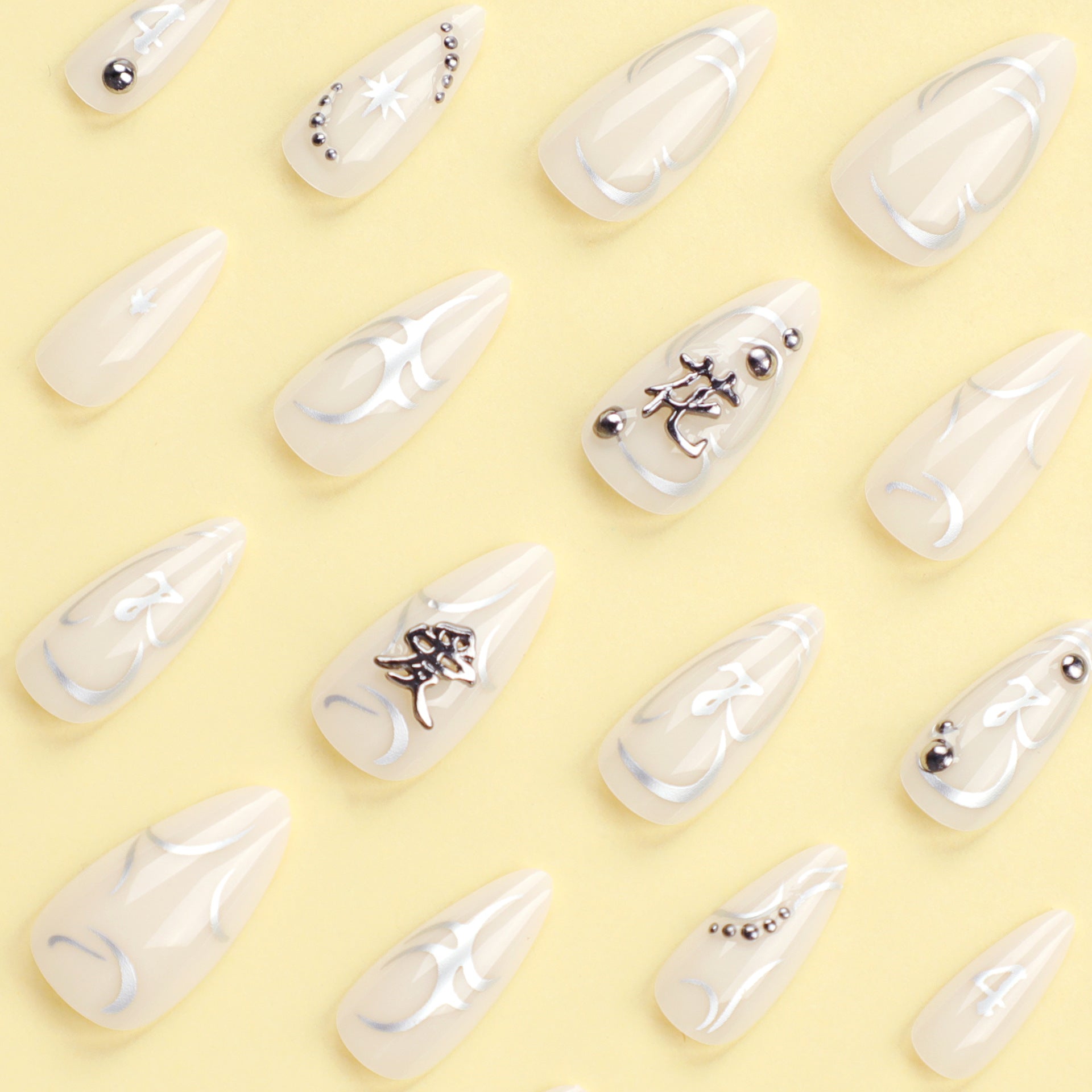 pedaço de unha especial adesivo de unha vestível pedaço de unha vestível pedaço de unha removível unha falsa｜365nails