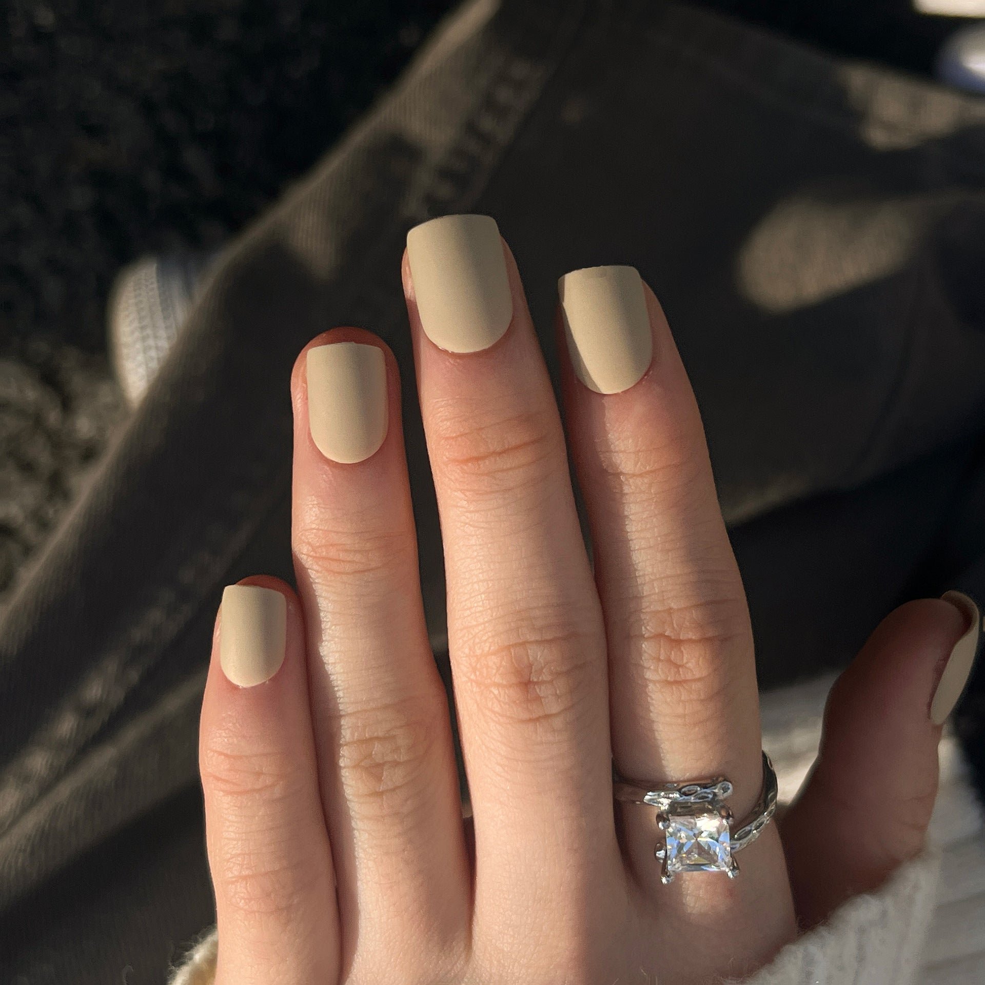 磨砂可拆式單色方形穿戴甲｜365nails