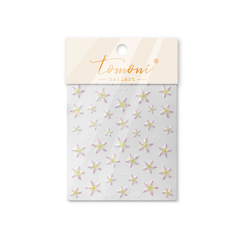 365nails: "Iridescent Lily Star" – nail art stickers