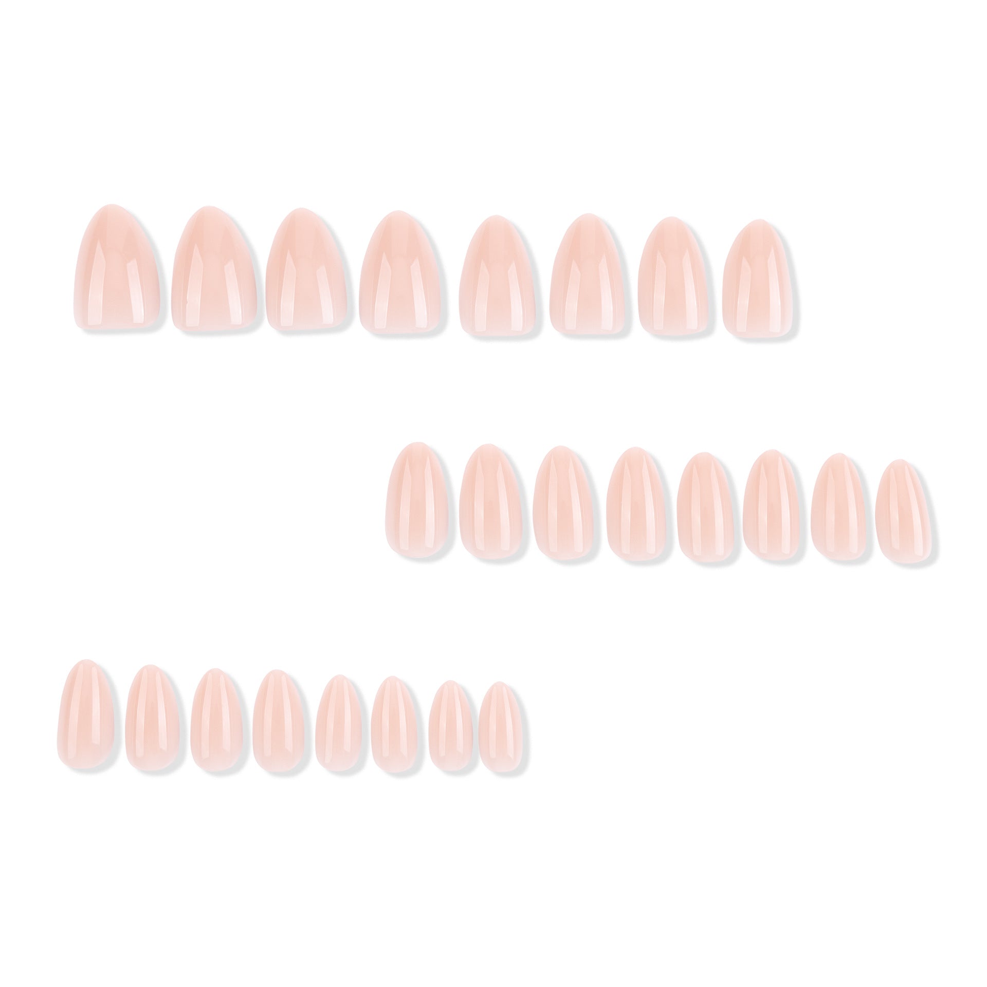 365nails: "Glossy Nude Almond" – Natural Press-on Nails