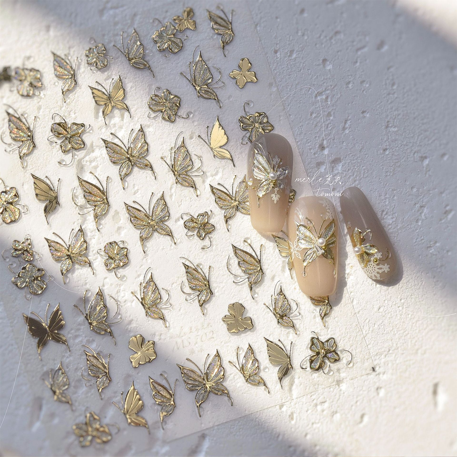 365nails: "Jelly Iridescent Butterfly" – Nail Art Stickers