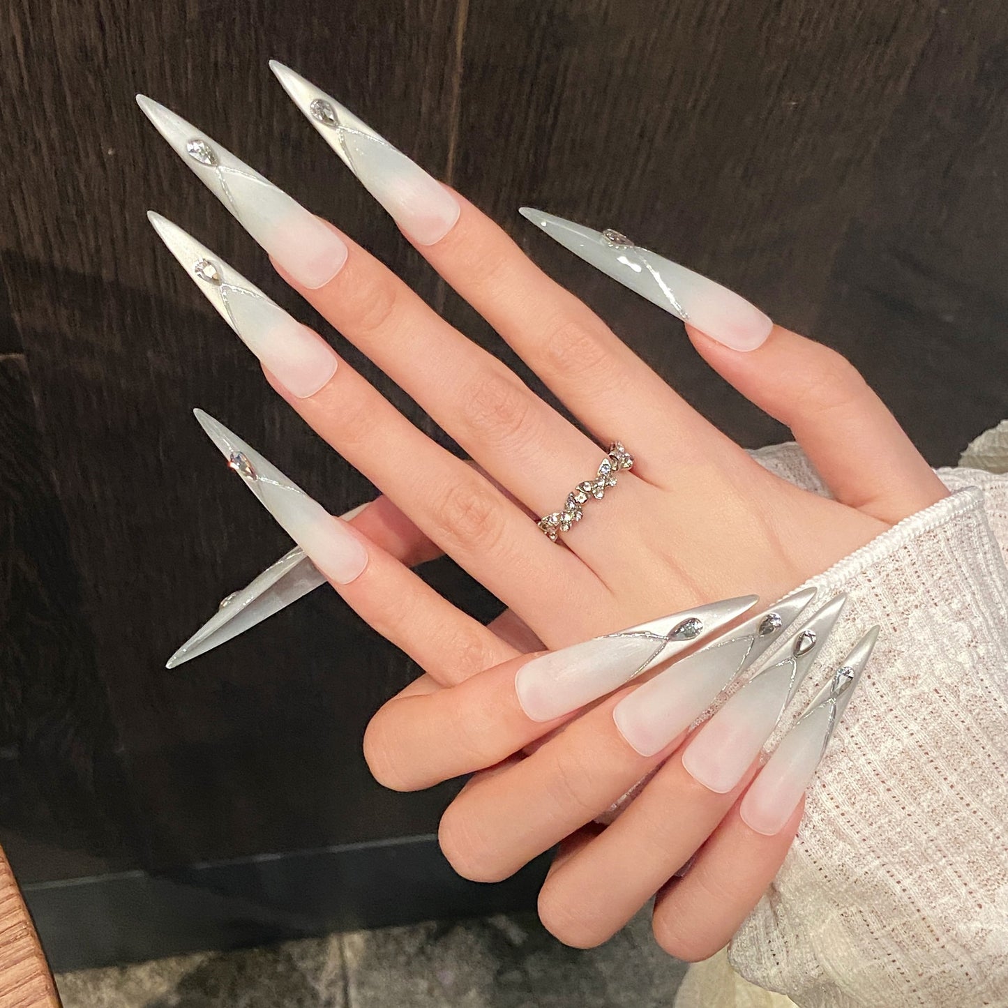 Cool Premium cat eye Metal Sticky Diamond Niche Design Sense New s | 365nails