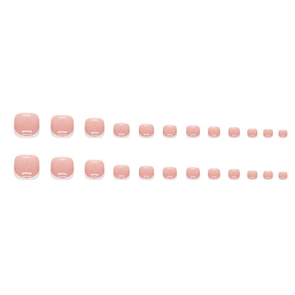 Unhas postiças francesas brancas simples rosa claro, unhas postiças, modelo de unhas postiças, unha de menina gentil, peça fofa, unhas postiças, 365nails