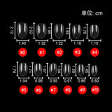 Nail Tips Nail sheet semi-matte transparent short almond nail trapezoidal free grinding full sticker seamless patch fake nail wholesale