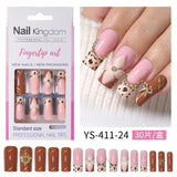 Press on nails advanced sense belt drill three-dimensional detachable nail art Spice girl fake nail press on nails wholesale